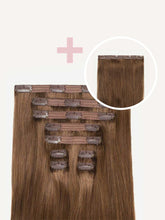 Load image into Gallery viewer, 16" Classic Chestnut Brown Volume Bundle Clip-Ins - 16" (180g)
