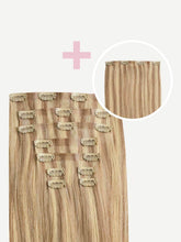 Load image into Gallery viewer, 16" Seamless Dirty Blonde Highlights Volume Bundle Clip-Ins - 16" (180g)
