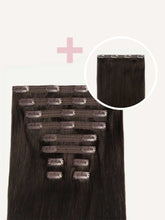 Load image into Gallery viewer, 20" Classic Dark Brown Volume Bundle Clip-Ins - 20" (265g)