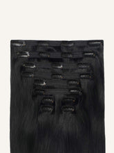 Load image into Gallery viewer, 20" Classic Jet Black Clip-Ins - 20" (220g)