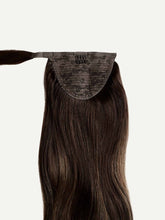 Load image into Gallery viewer, 20" Dark Ash Brown Balayage Ponytail - 20" (120g)