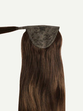 Load image into Gallery viewer, 20" Chocolate Brown Balayage Ponytail - 20" (120g)
