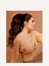 Load image into Gallery viewer, 20" Chocolate Brown Balayage Ponytail - 20" (120g)