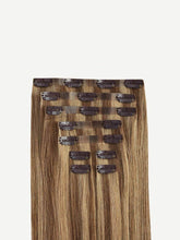 Load image into Gallery viewer, 16" Seamless Chestnut Brown Highlights Clip-Ins - 16" (140g)