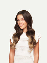Load image into Gallery viewer, 20" Dark Brown Balayage Halo Volume Bundle - 20" (225g)