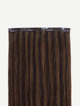Load image into Gallery viewer, 16" Seamless Dark Brown Highlights Volumizer Weft - 16" (40g)