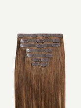 Load image into Gallery viewer, 16" Seamless Chestnut Brown Balayage Clip-Ins - 16" (140g)