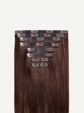 Load image into Gallery viewer, 20" Seamless Chocolate Brown Balayage Clip-Ins - 20" (180g)