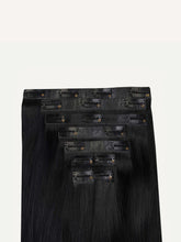 Load image into Gallery viewer, 16" Seamless Jet Black Clip-Ins - 16" (140g)