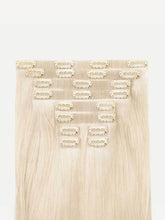 Load image into Gallery viewer, 20" Seamless Platinum Blonde Clip-Ins - 20" (180g)