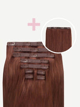 Load image into Gallery viewer, 16" Classic Auburn Red Volume Bundle Clip-Ins (180g) - 16" (180g)
