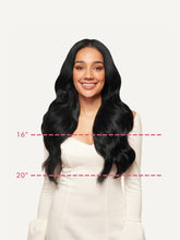 Load image into Gallery viewer, 16" Seamless Jet Black Clip-Ins - 16" (140g)
