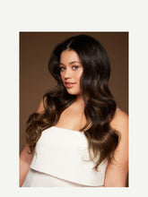 Load image into Gallery viewer, 20" Mocha Brown Balayage Halo Volume Bundle - 20" (225g)
