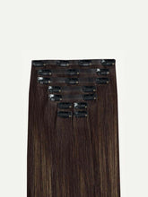 Load image into Gallery viewer, 16" Seamless Dark Ash Brown Balayage Clip-Ins - 16" (140g)
