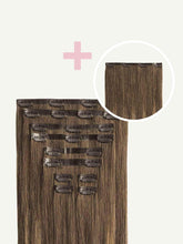 Load image into Gallery viewer, 20" Seamless Ash Brown Balayage Volume Bundle Clip-Ins - 20" (225g)
