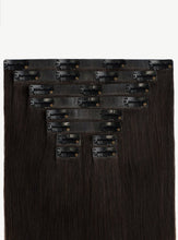 Load image into Gallery viewer, 20" Seamless Ombre Chestnut Volume Bundle Clip-Ins - 20" (225g)

