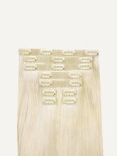Load image into Gallery viewer, 16" Seamless Platinum Blonde Clip-Ins - 16" (140g)
